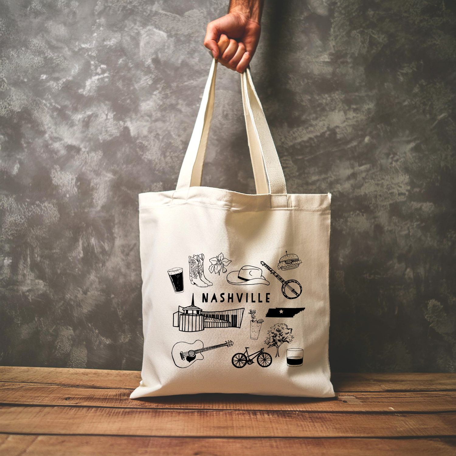 Nashville Collage - Tote Bag - MoonlightMakers