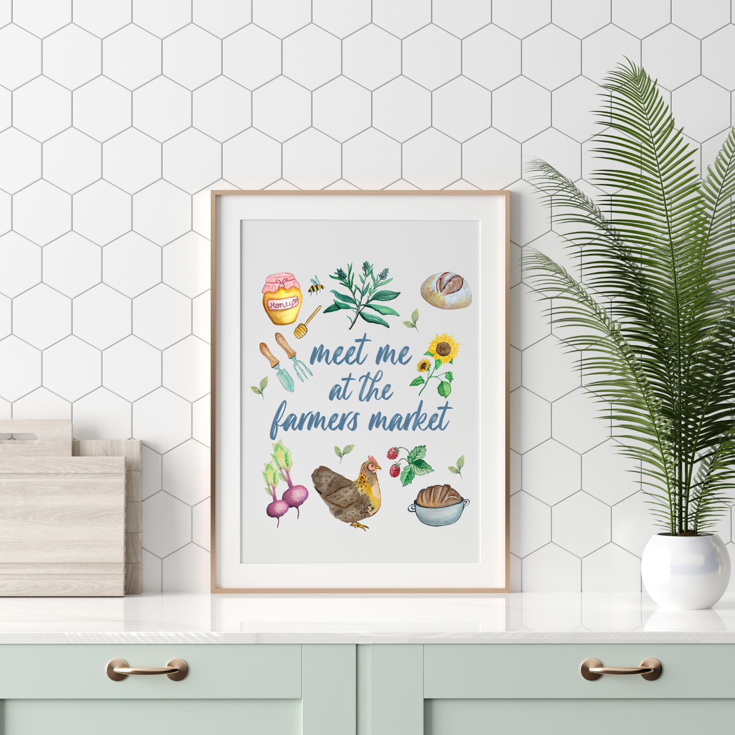 Meet Me At The Farmers Market Art Print
