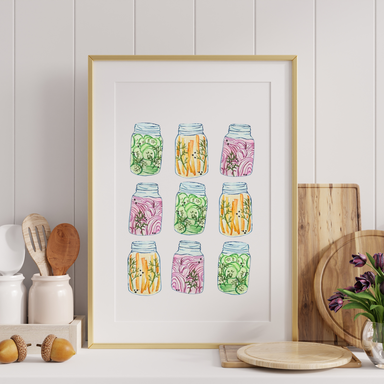 Pickling Jars Art Print