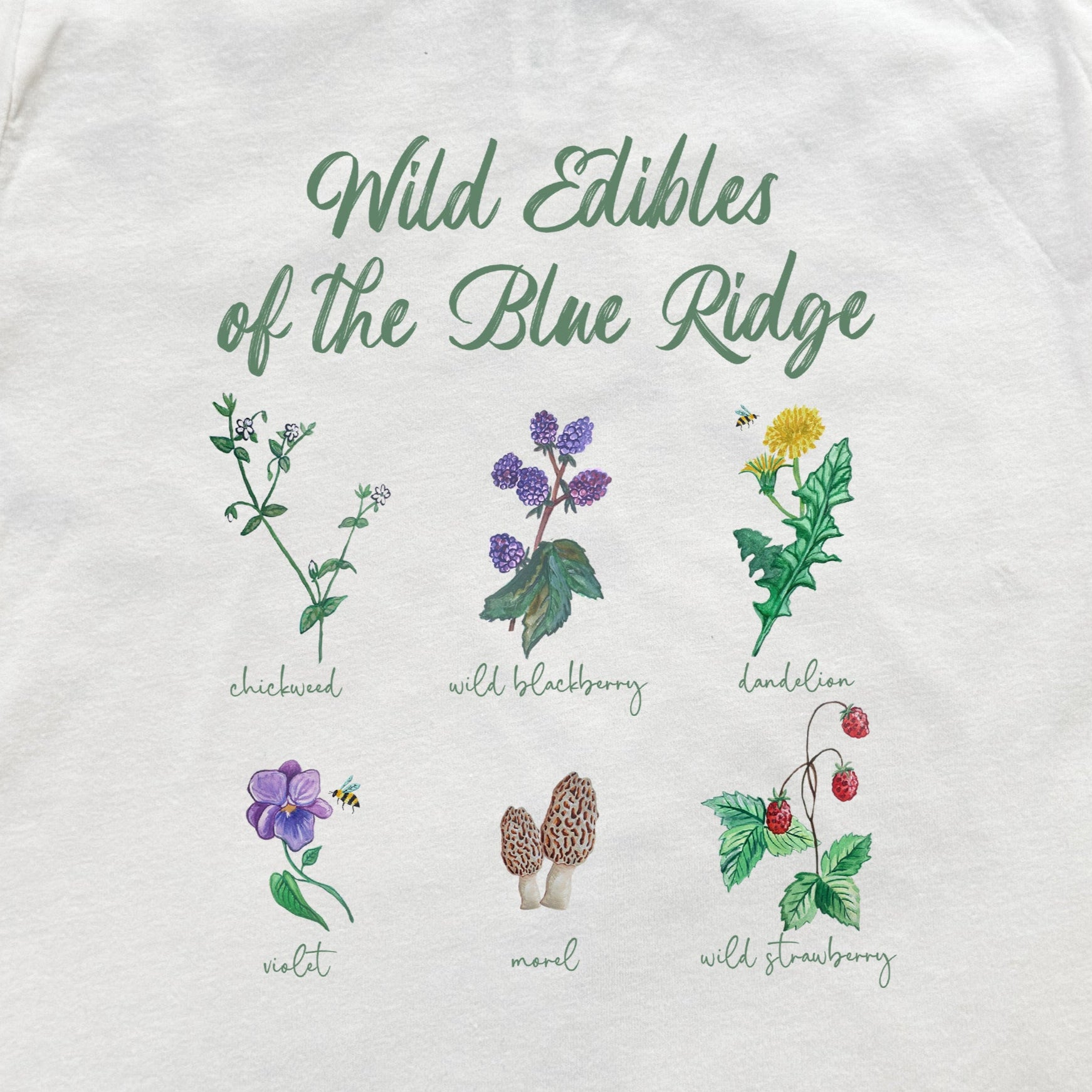 Wild Edibles of The Blue Ridge - Toddler Tee - Oatmeal
