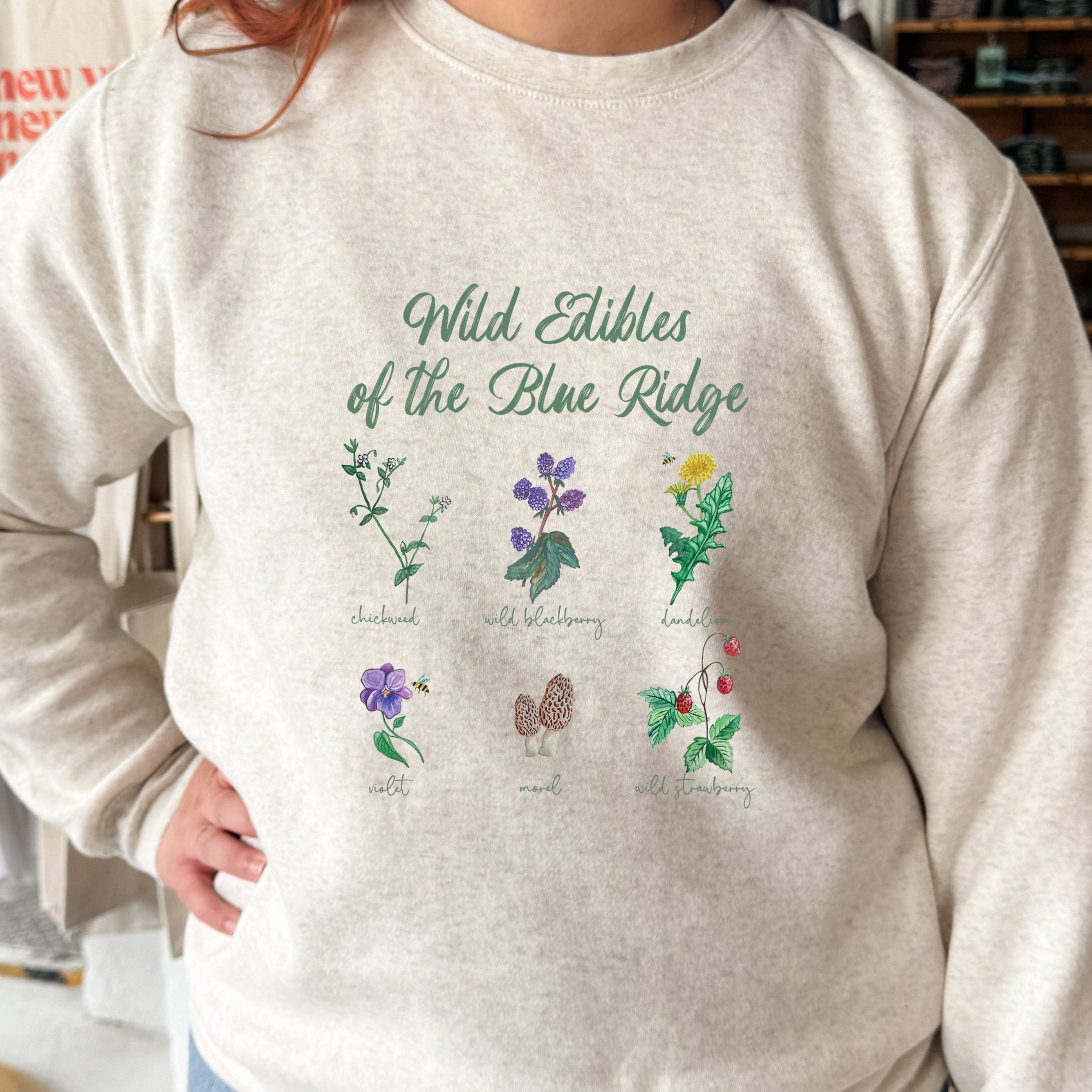 Wild Edibles - Unisex Sweatshirt - Oatmeal