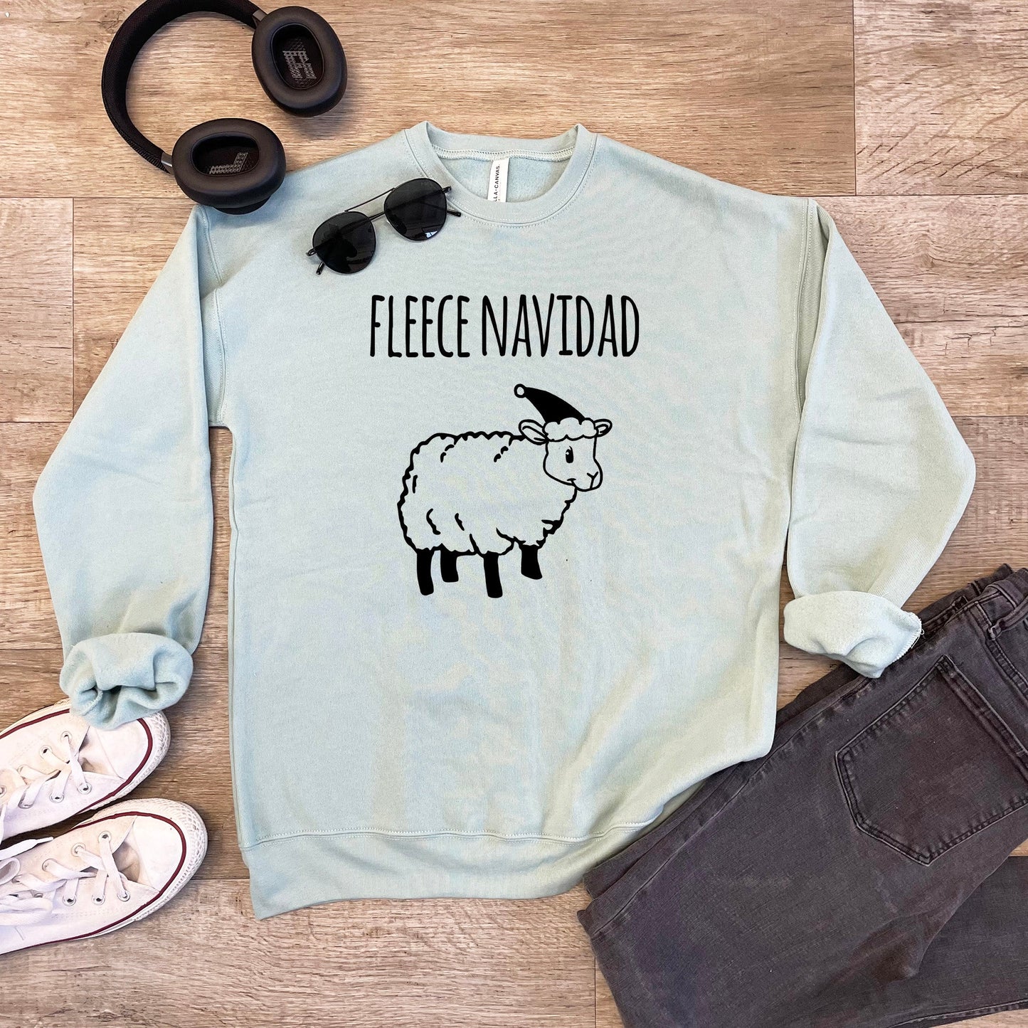 Fleece Navidad - Unisex Sweatshirt - Heather Gray, Dusty Blue, Mauve, or Gold