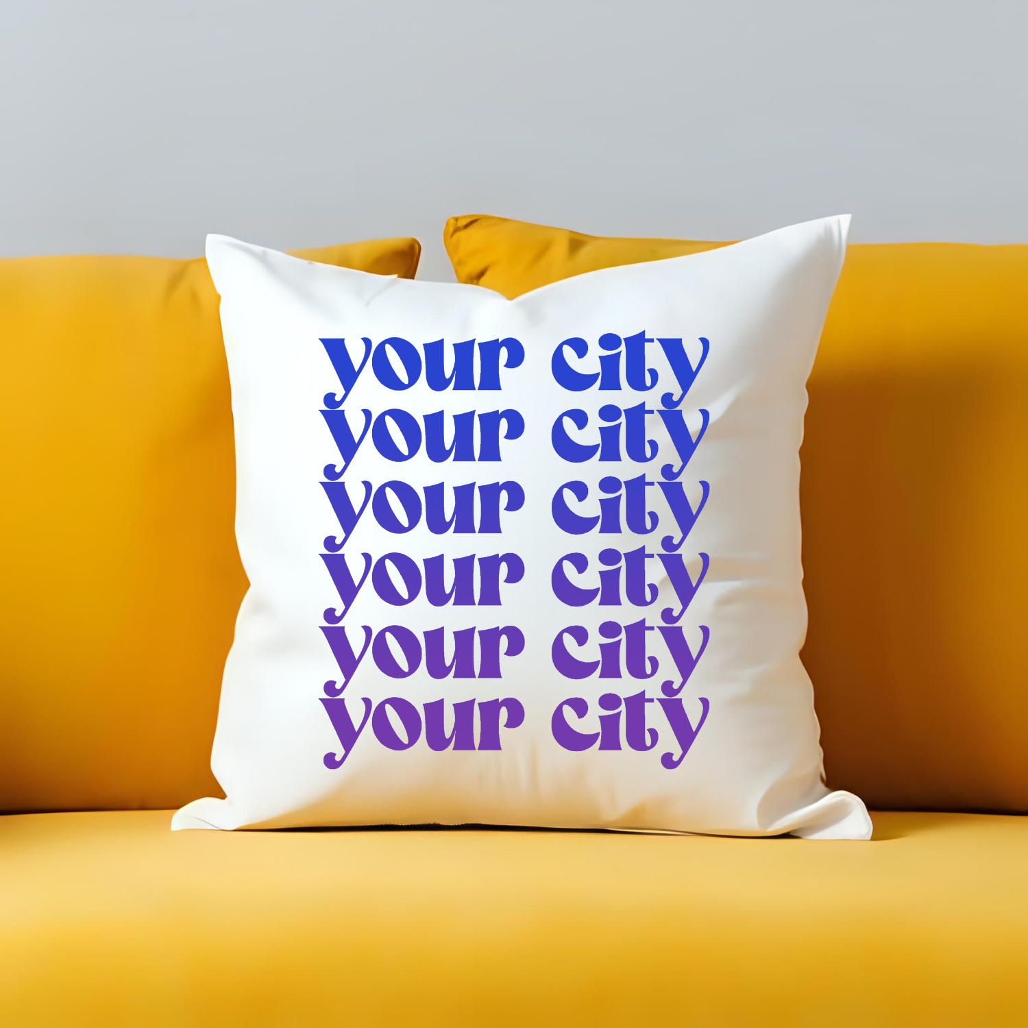 Custom Your City Throw Pillow