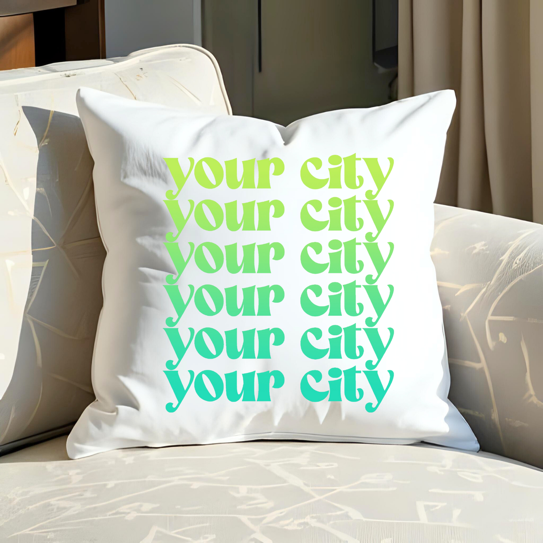 Custom Your City Throw Pillow