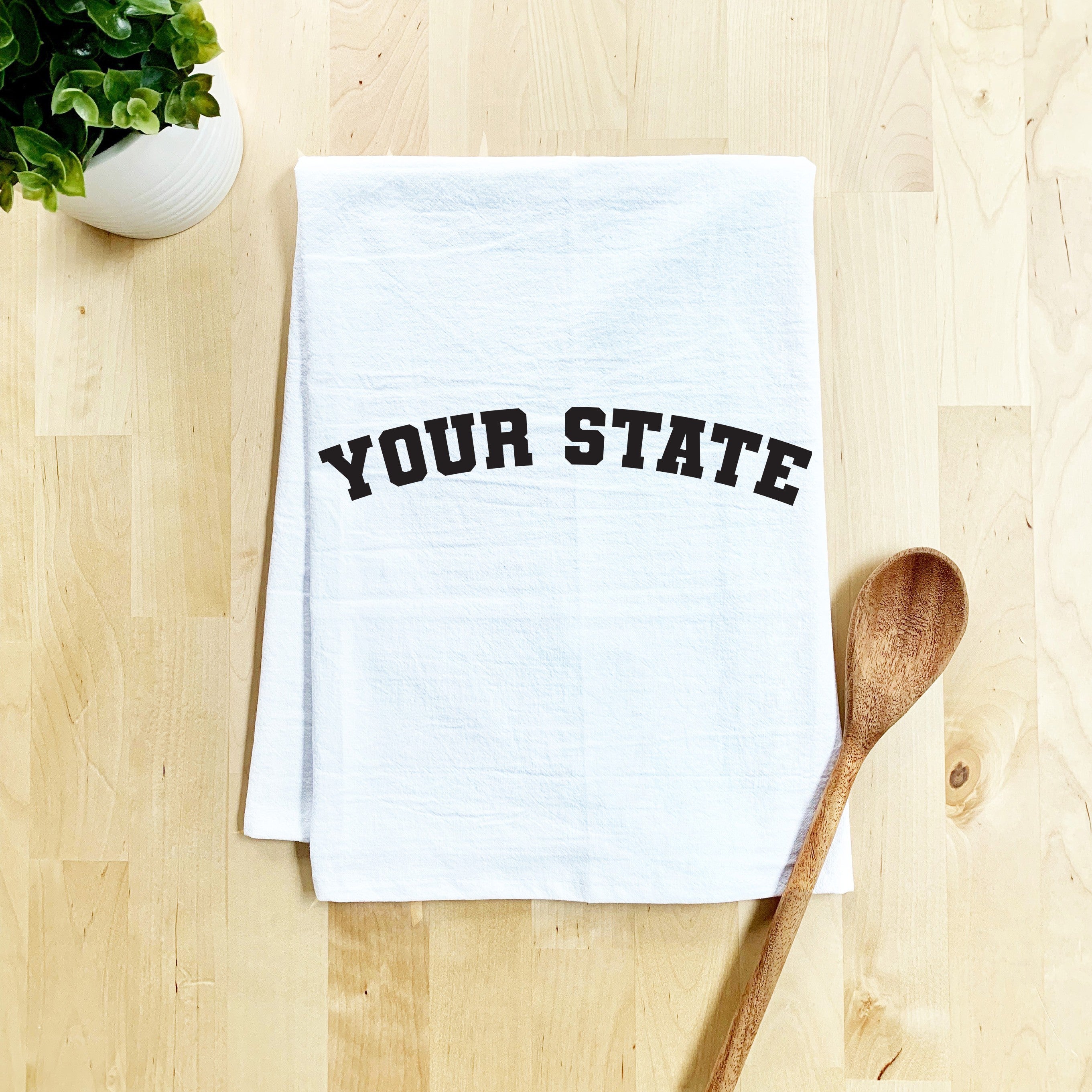 SALE (Closeout) - Choose Your US State - Kitchen Towel - White