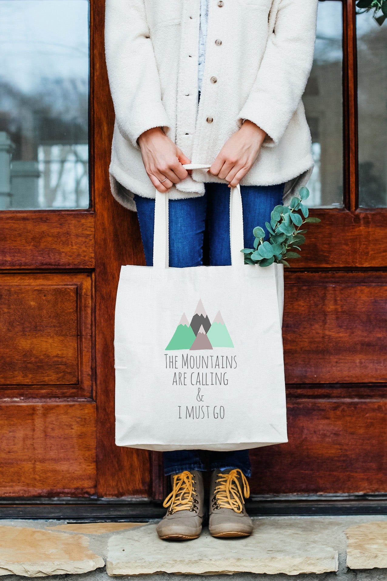 The Mountains Are Calling And I Must Go - Full Color Tote