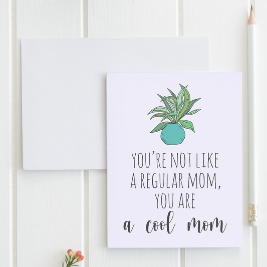 a card with a picture of a plant on it