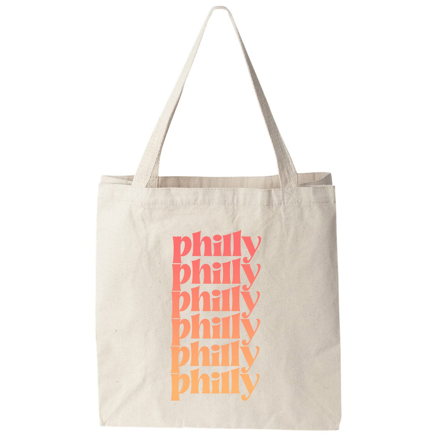 a tote bag with the words phily phily printed on it