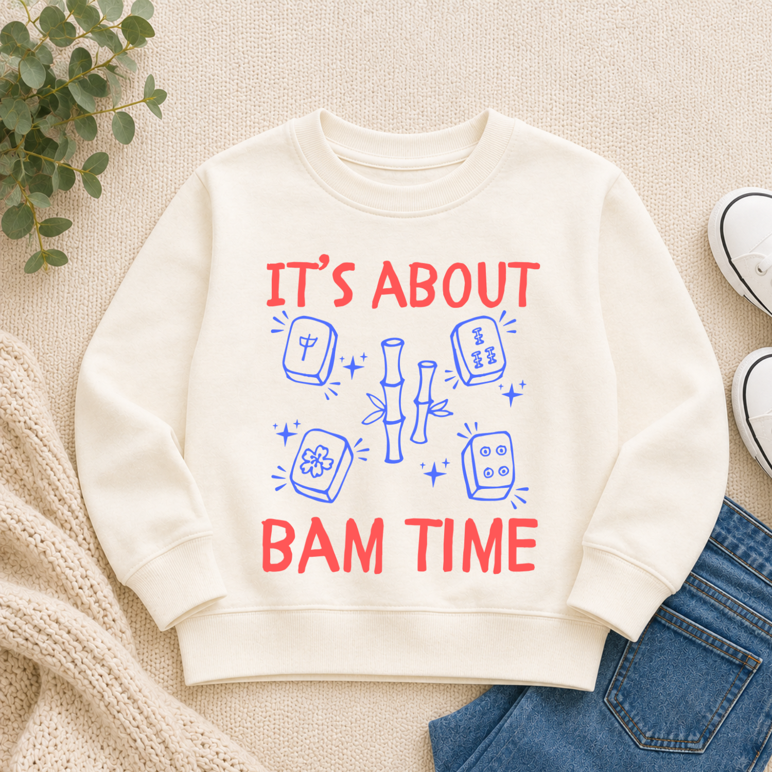 It's About Bam Time - Kid's Sweatshirt - Mahjong