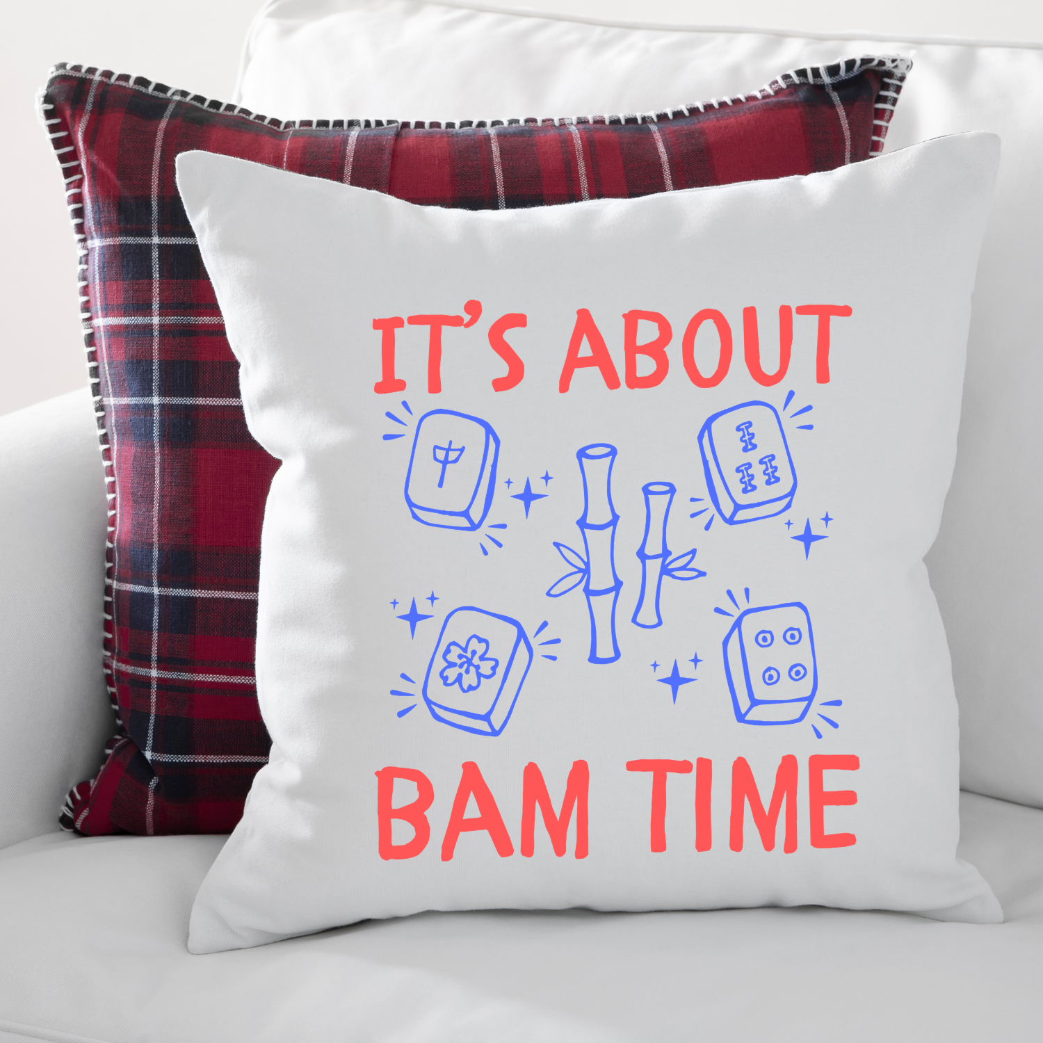 It's About Bam Time Throw Pillow
