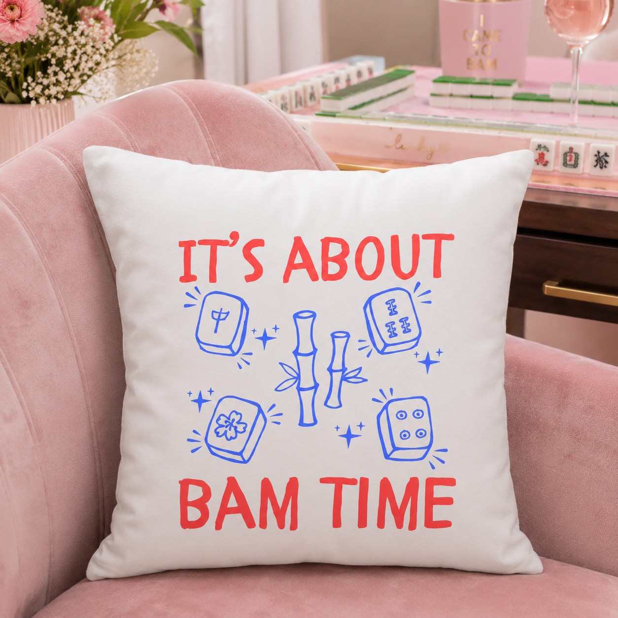 It's About Bam Time Throw Pillow