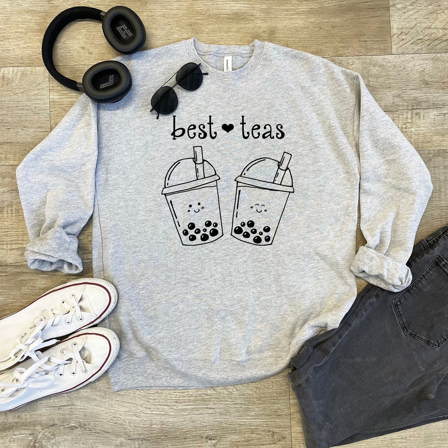 Best Teas - Unisex Sweatshirt - Heather Gray, Dusty Blue, Mauve, or Gold