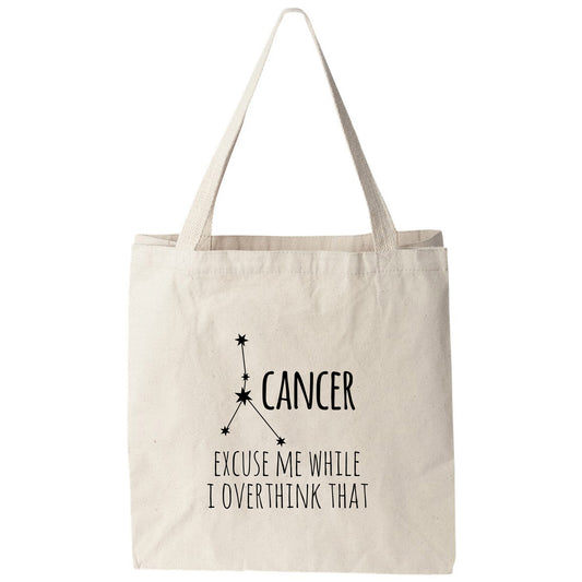 a tote bag with the words cancer on it