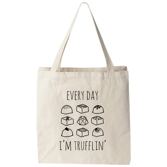 a tote bag that says every day i'm trufflein