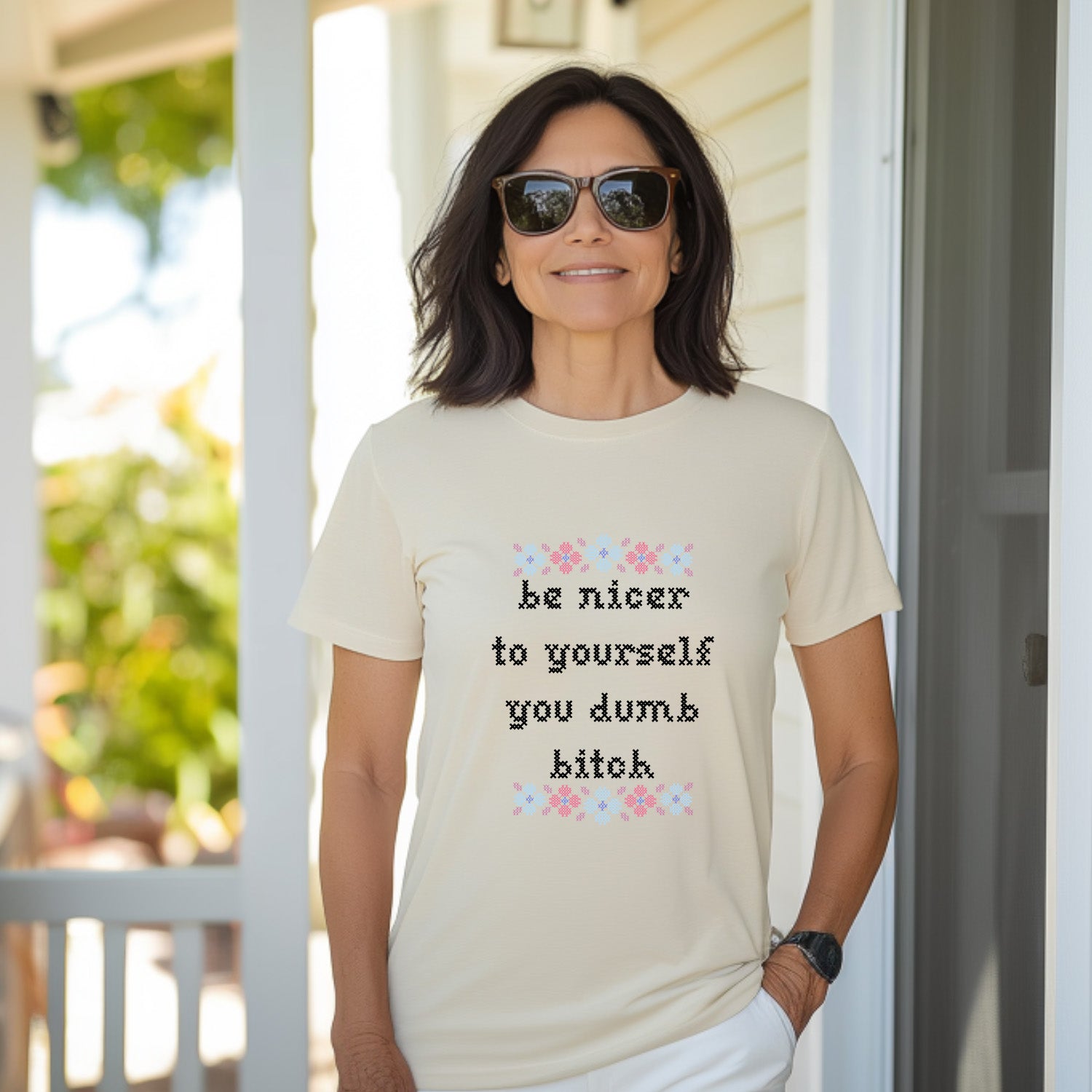 Be Nicer To Yourself - Men's / Unisex Tee - Oatmeal