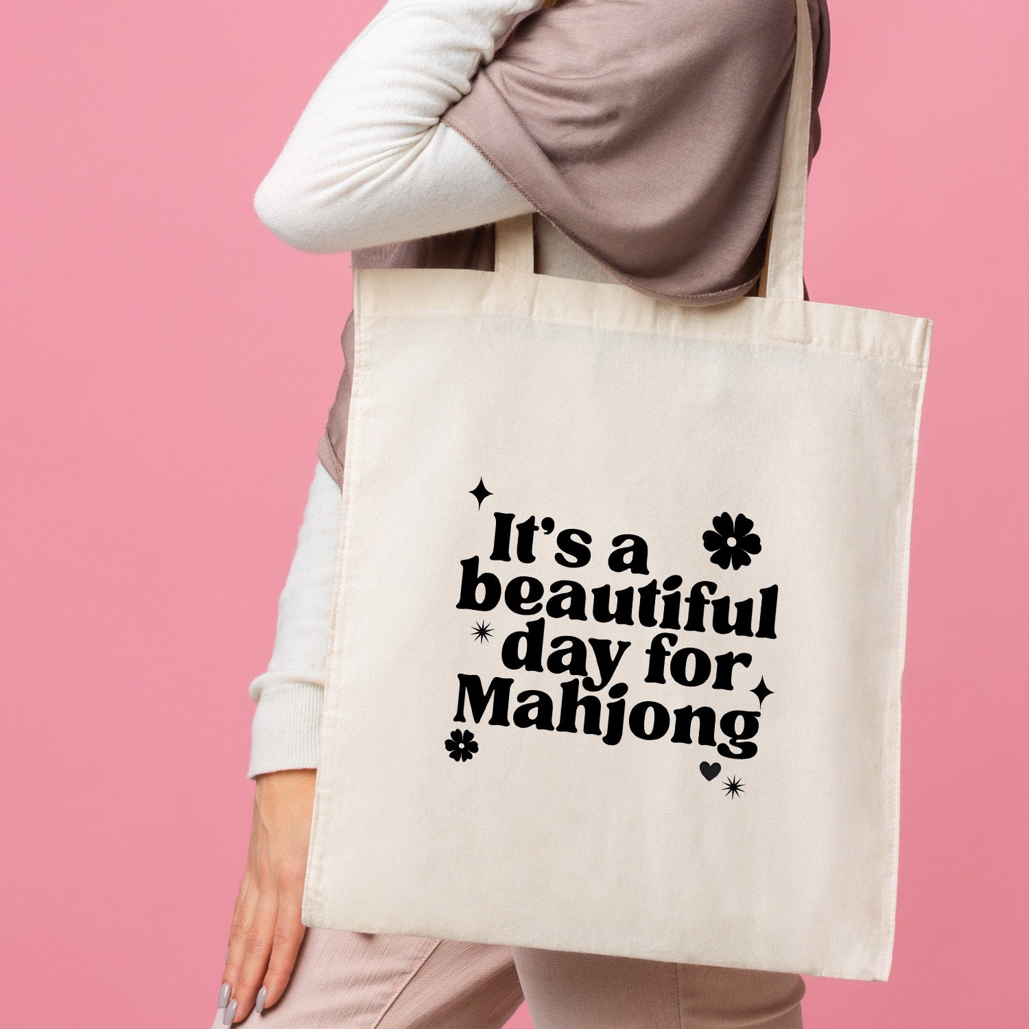 It's A Beautiful Day For Mahjong Tote Bag