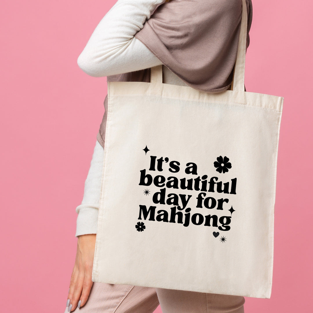 It's A Beautiful Day For Mahjong Tote Bag
