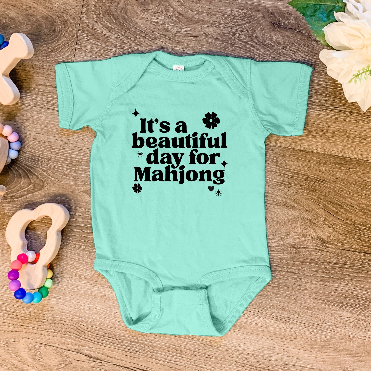 It's A Beautiful Day For Mahjong - Baby Onesie