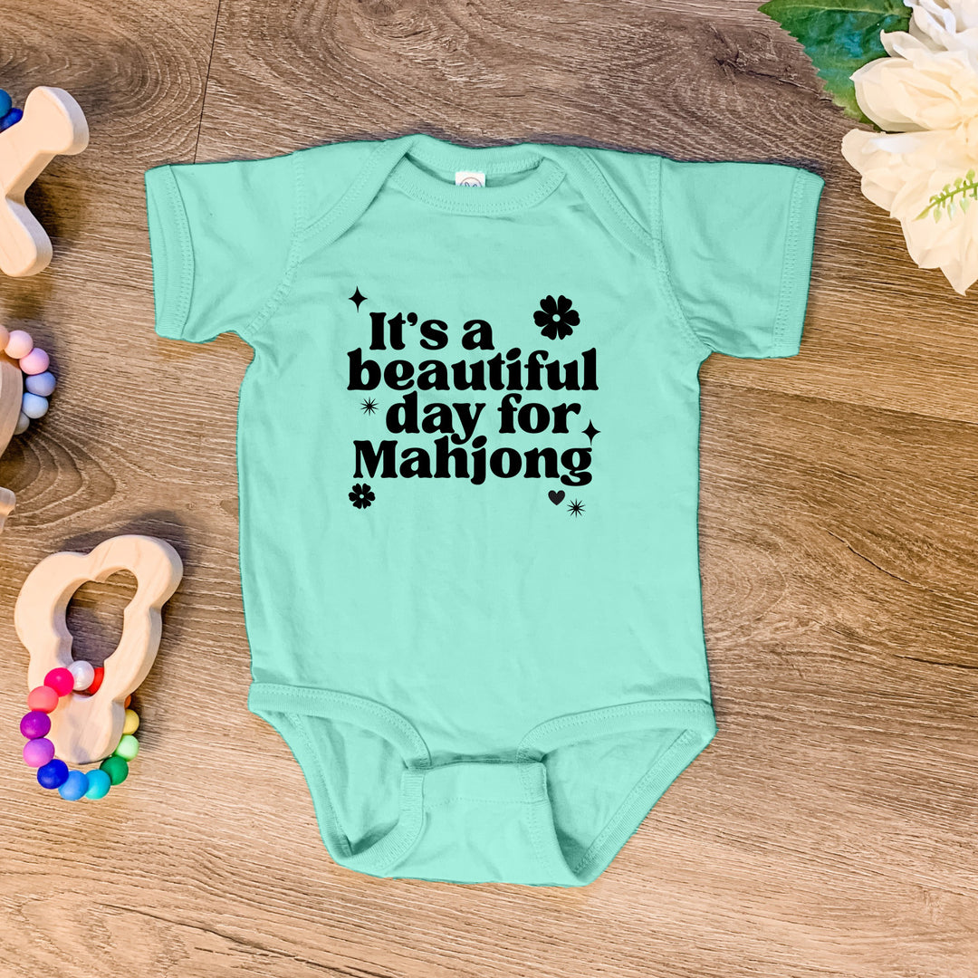 It's A Beautiful Day For Mahjong - Baby Onesie