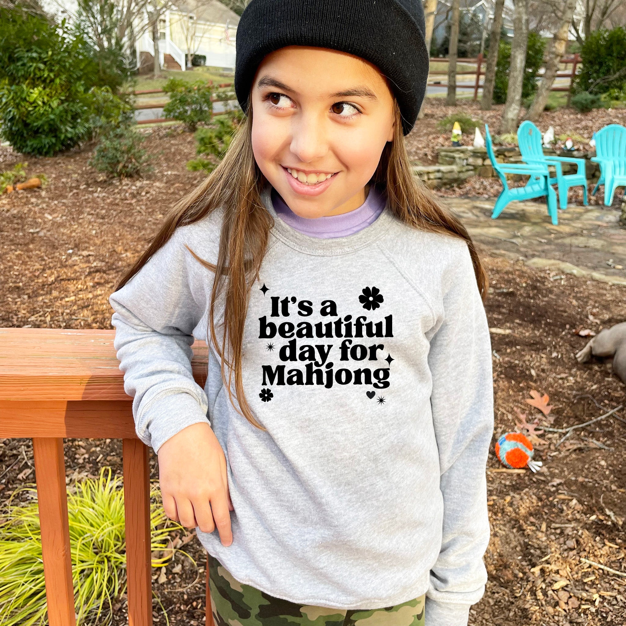 It's A Beautiful Day For Mahjong - Kid's Sweatshirt