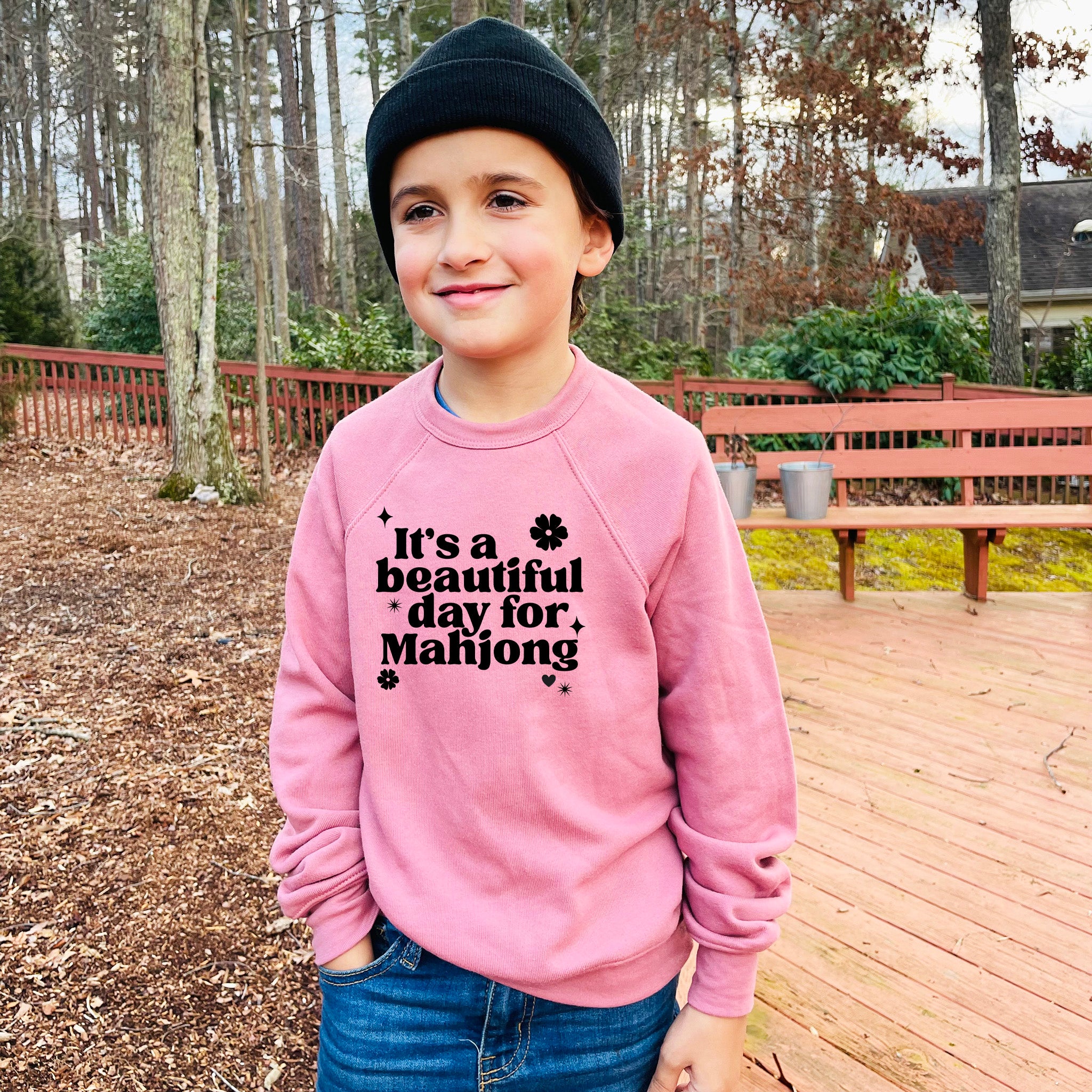 It's A Beautiful Day For Mahjong - Kid's Sweatshirt