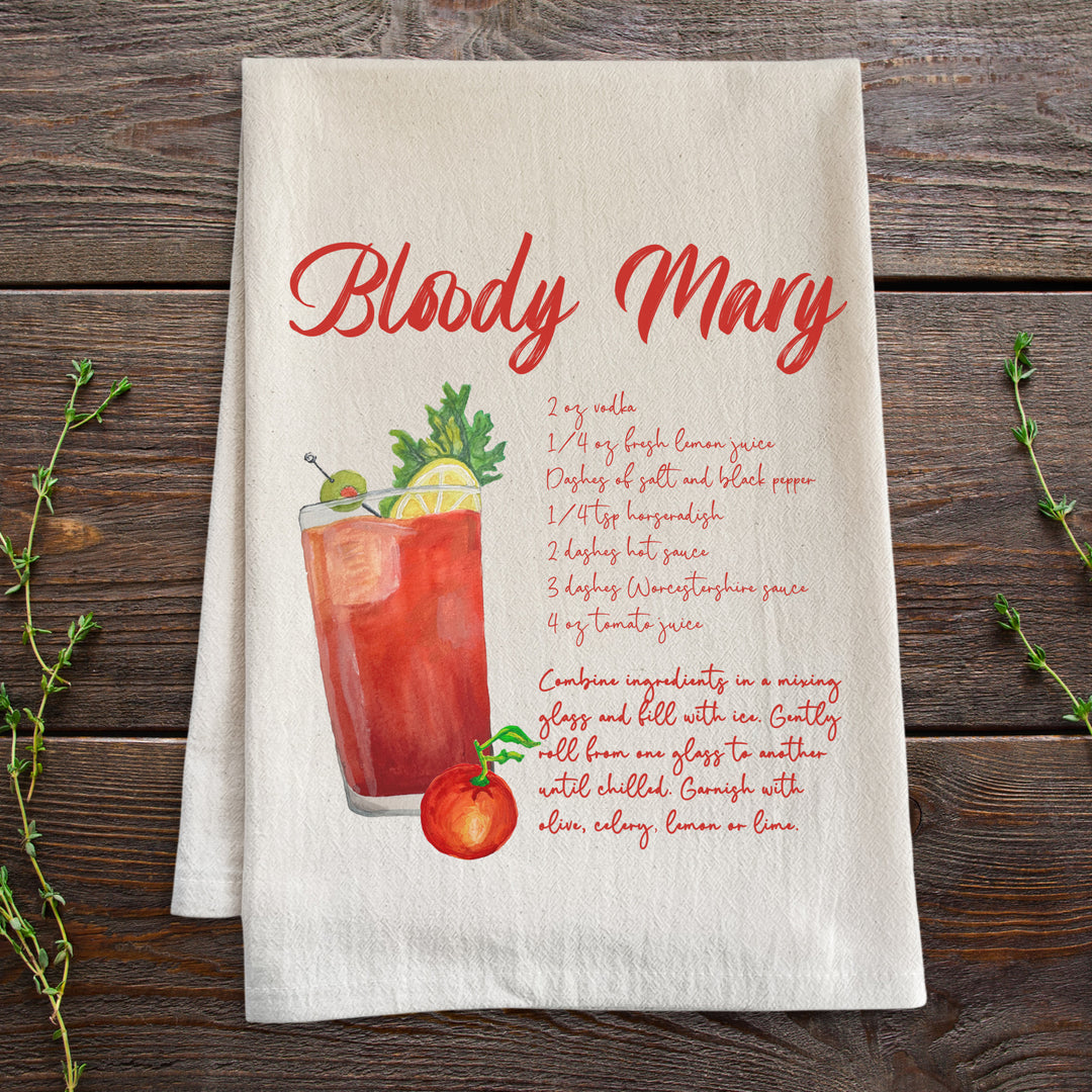 Bloody Mary - Watercolor Cocktail Kitchen Towel