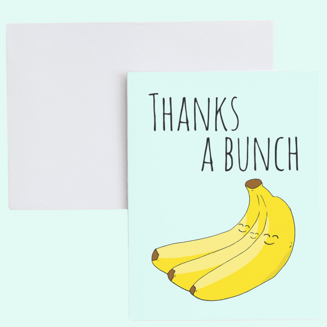 a card with a bunch of bananas on it