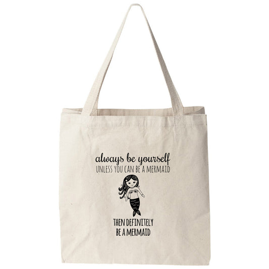 a tote bag with a quote on it