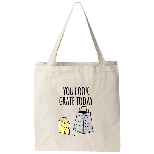 a tote bag with cheese on it