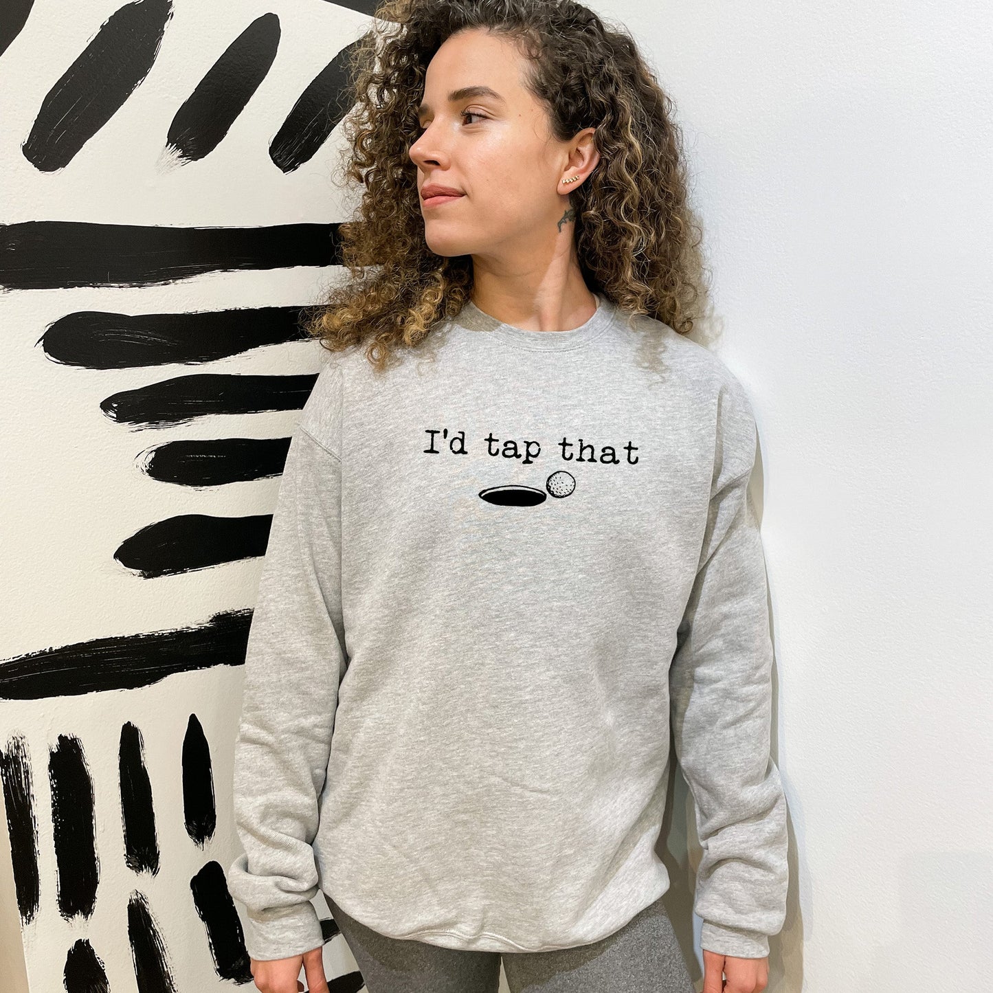 I'd Tap That (Golf) - Unisex Sweatshirt - Heather Gray, Dusty Blue, Mauve, or Gold