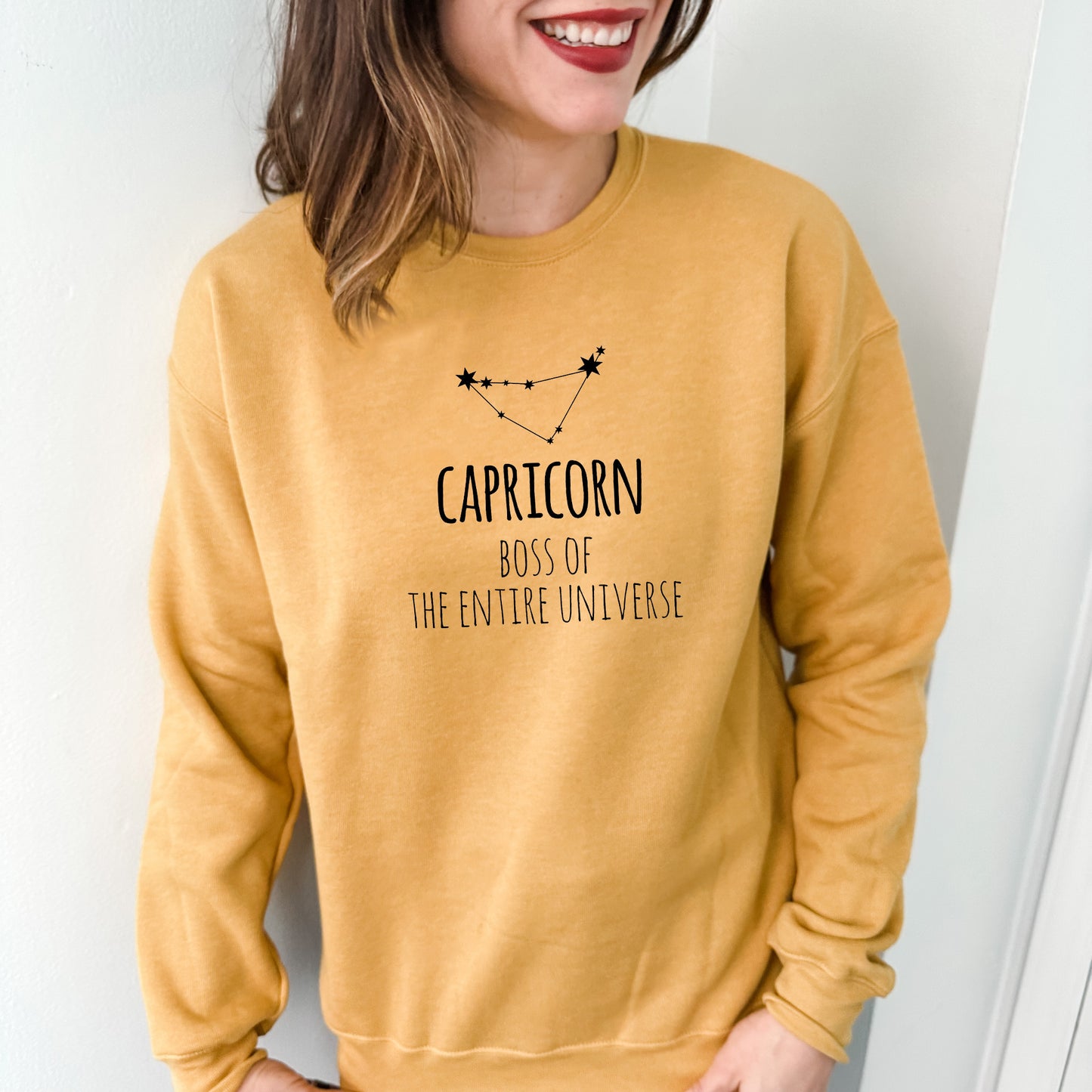 Capricorn - Unisex Sweatshirt - Heather Gray, Dusty Blue, Mauve, or Gold