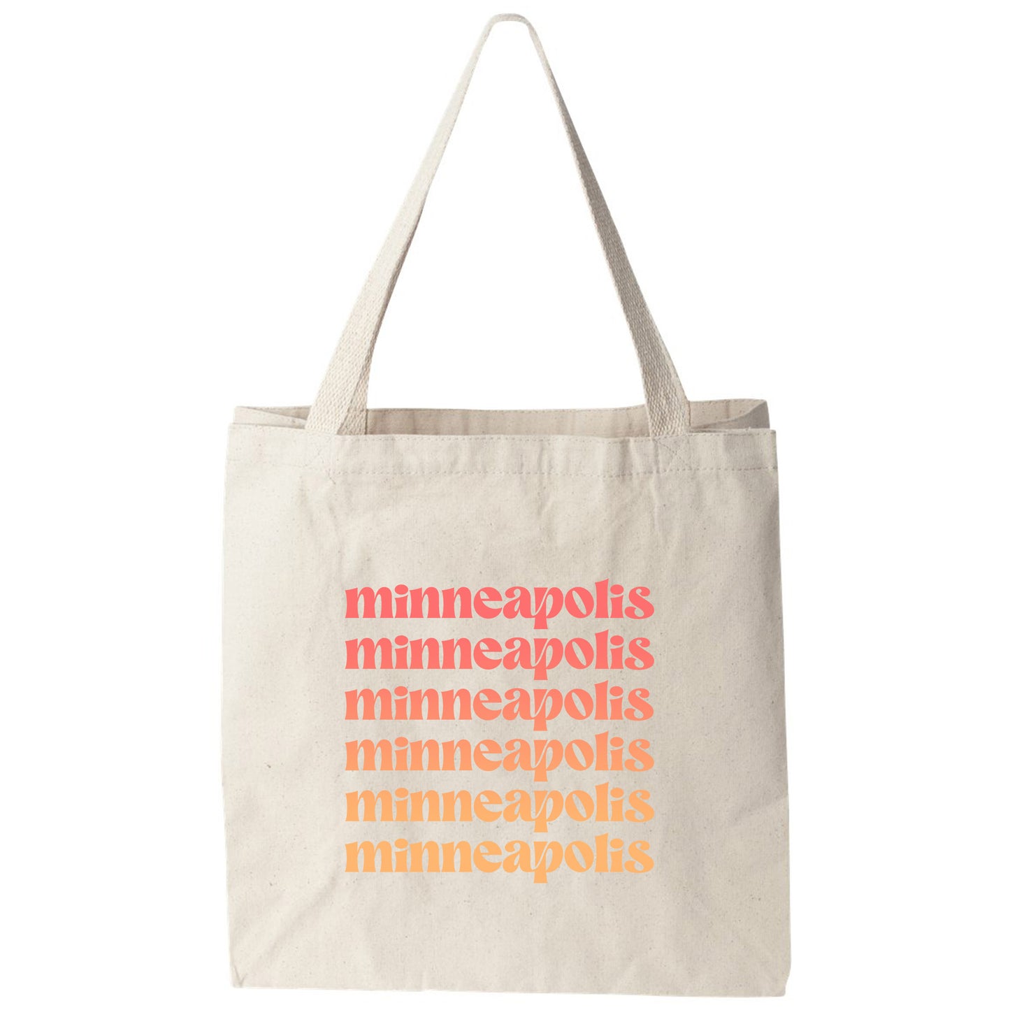 a tote bag with the words minneapolis on it