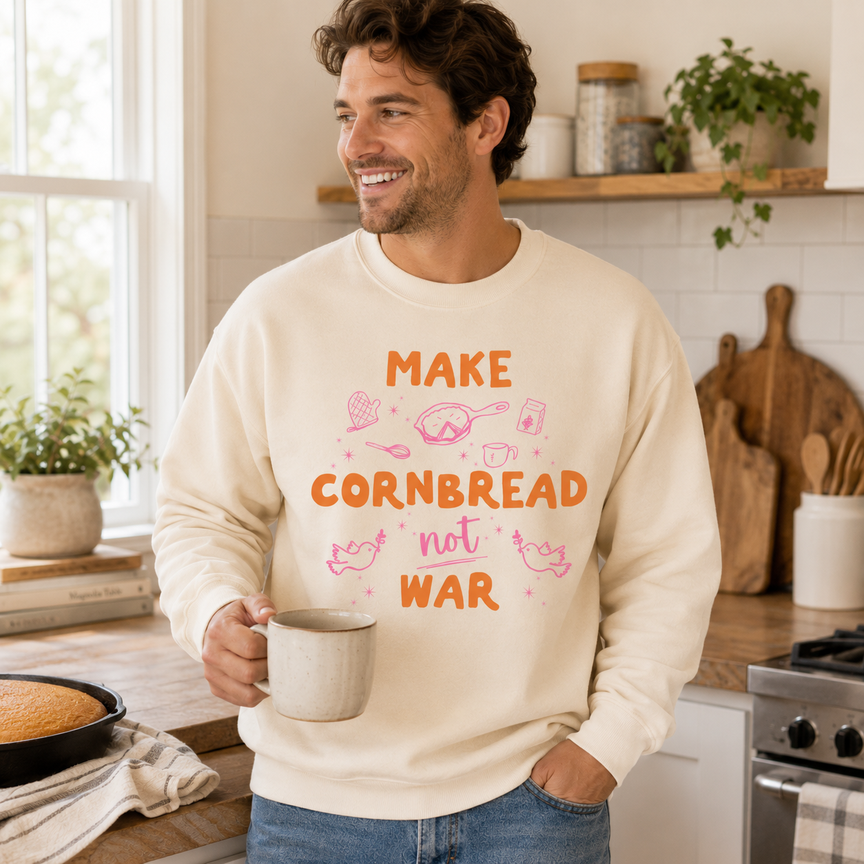Make Cornbread Not War - Adult Sweatshirt
