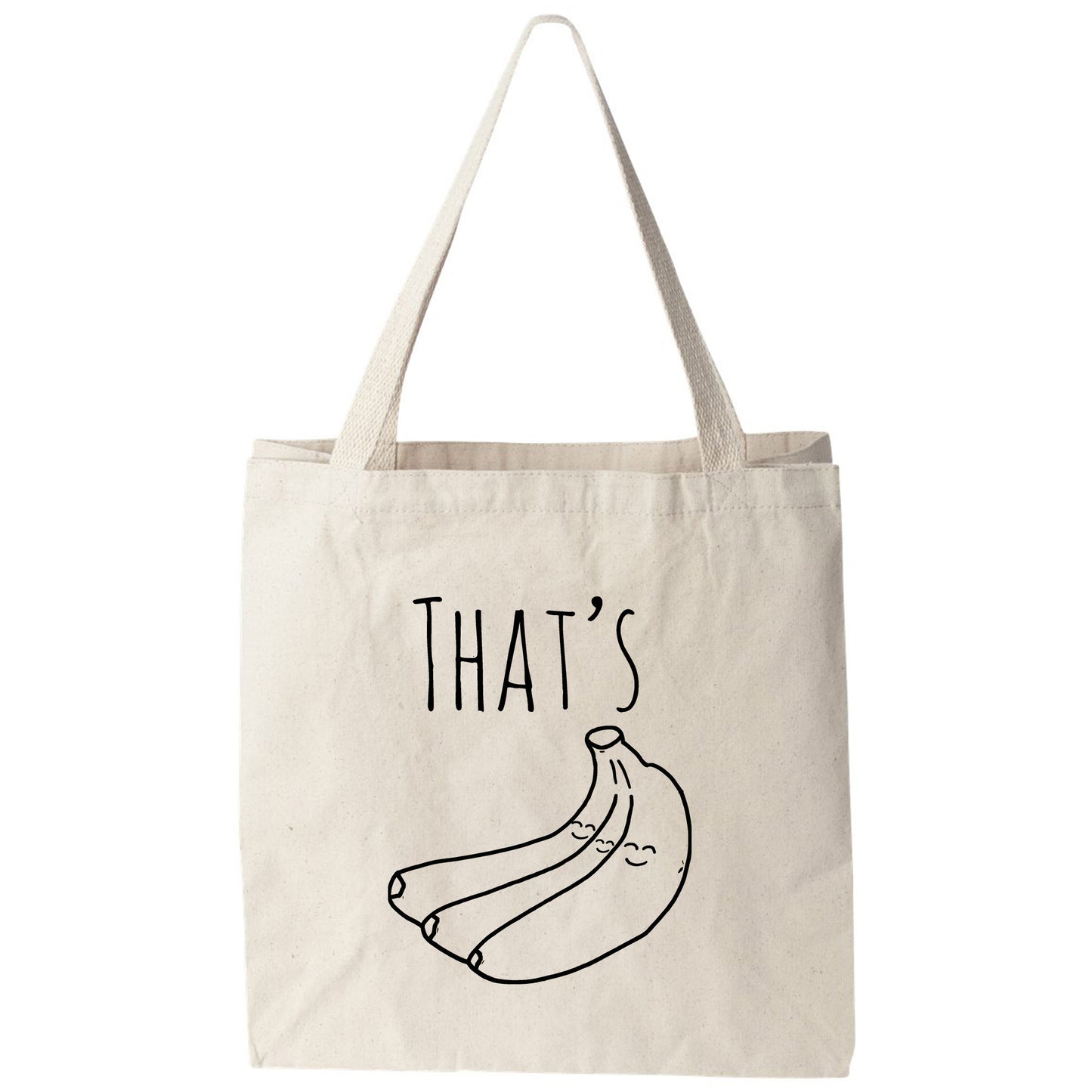 a tote bag with a picture of a banana on it