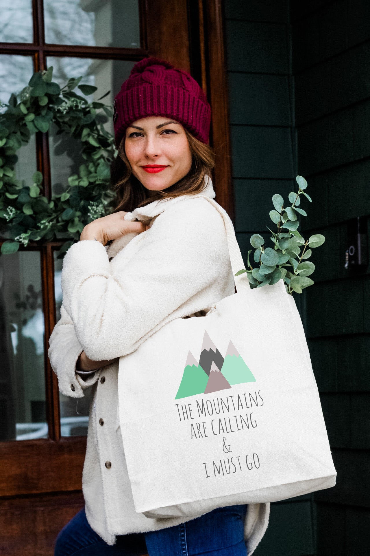 The Mountains Are Calling And I Must Go - Full Color Tote