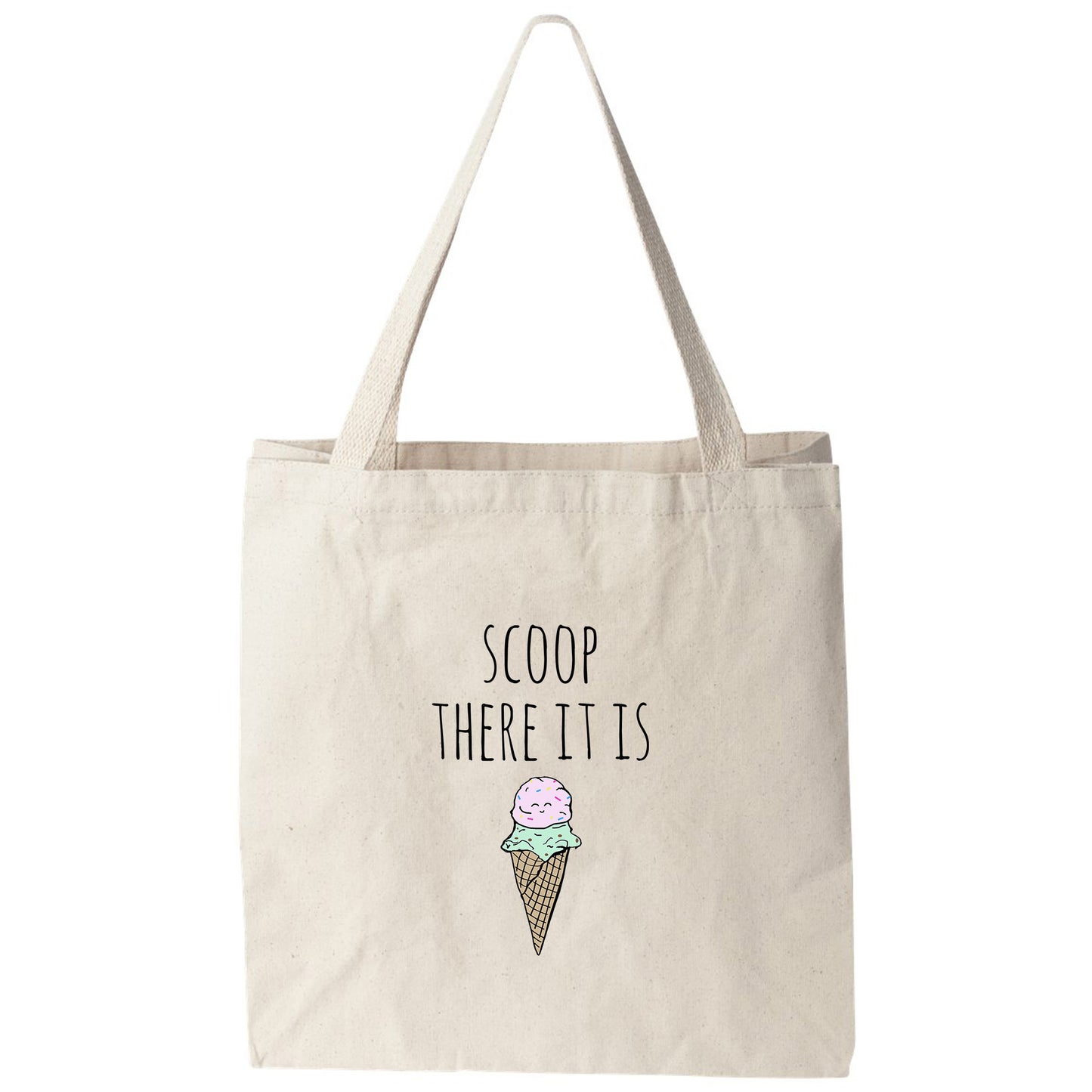 a tote bag with an ice cream cone on it