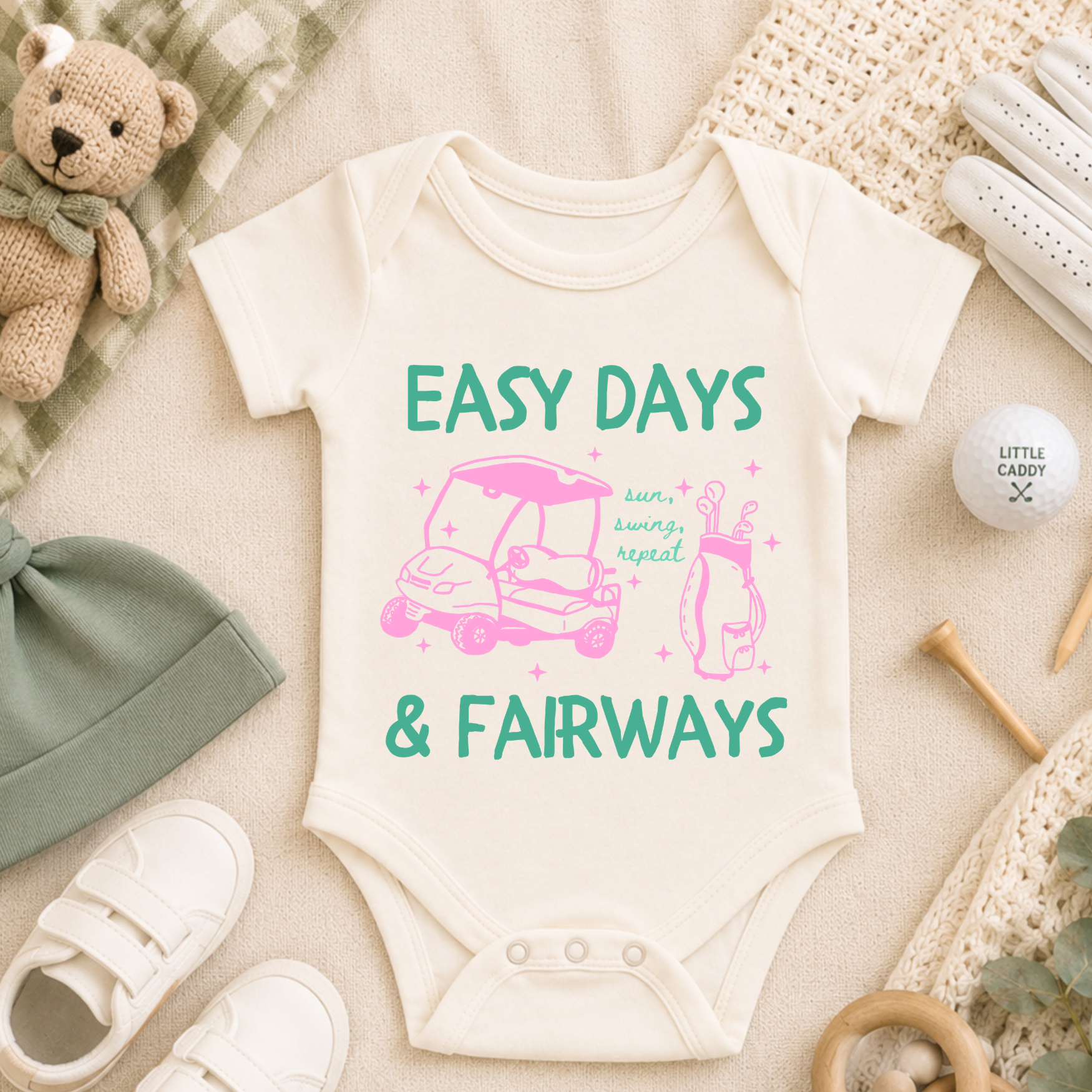 Easy Days & Fairways - Baby Golf Onesie