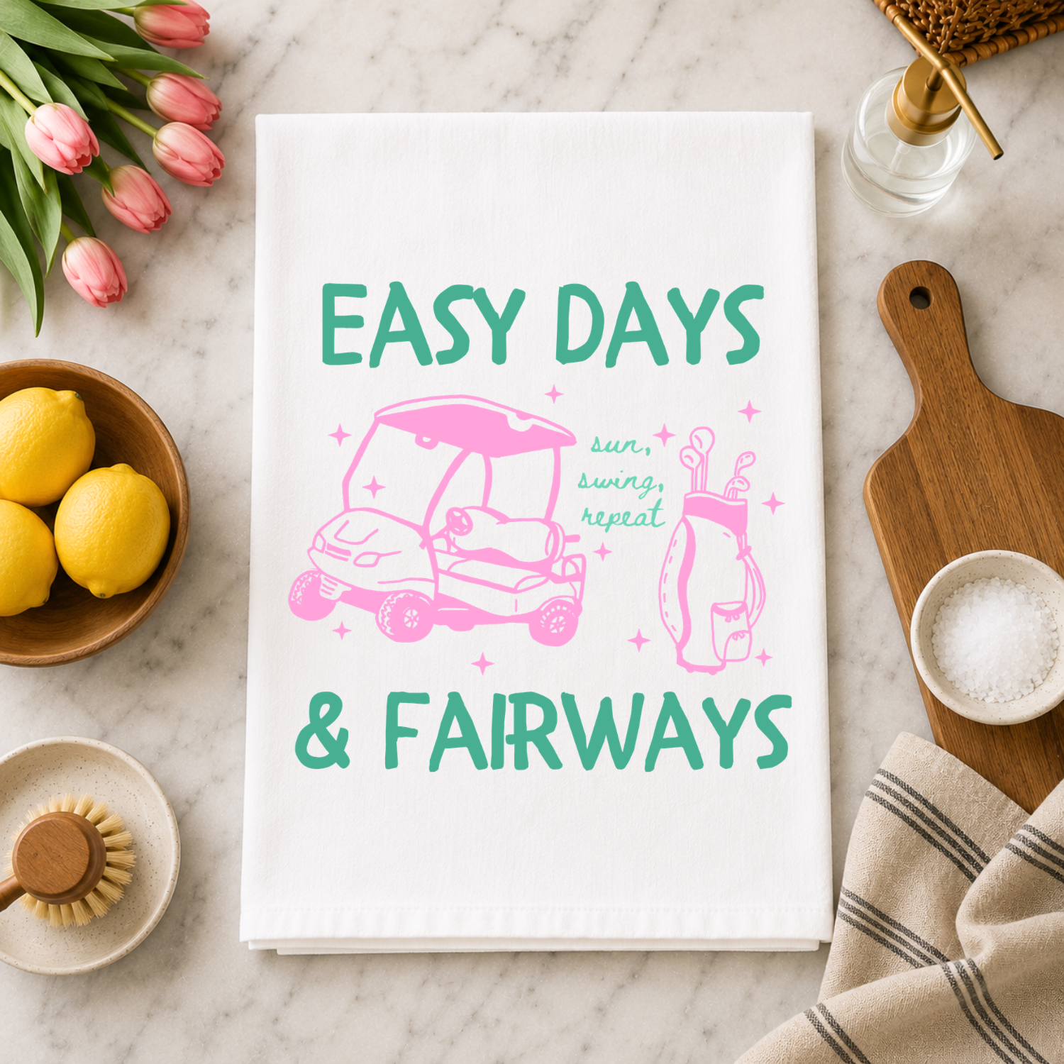 Easy Days & Fairways Golf Kitchen Towel