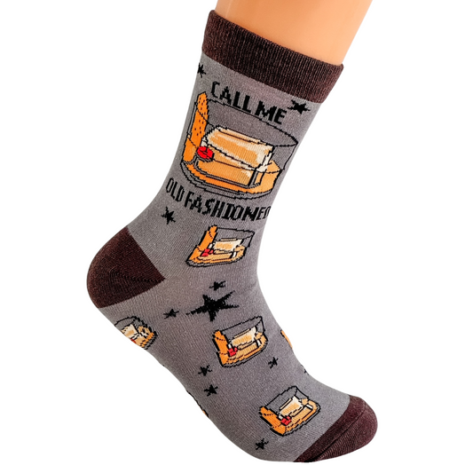 a pair of socks with toasted bread on them