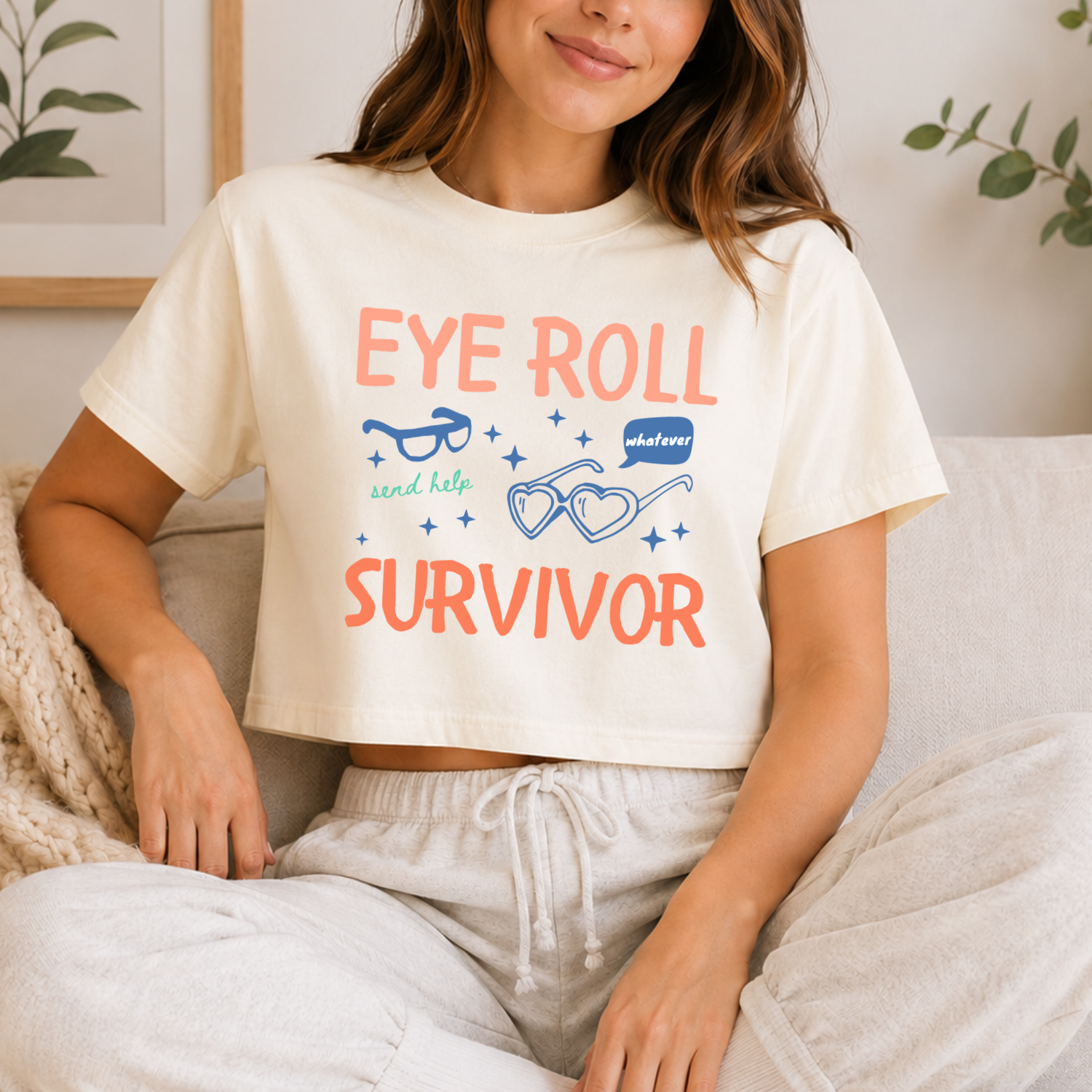 Eye Roll Survivor - Women's Crop Tee