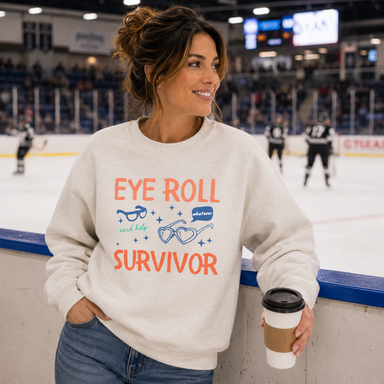 Eye Roll Survivor - Unisex Sweatshirt - Natural