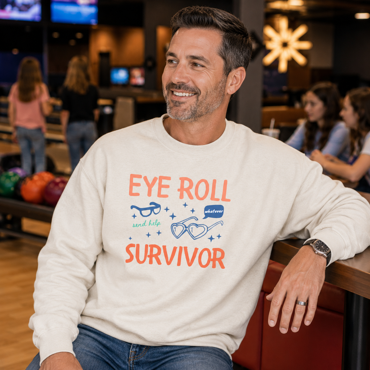 Eye Roll Survivor - Unisex Sweatshirt - Natural