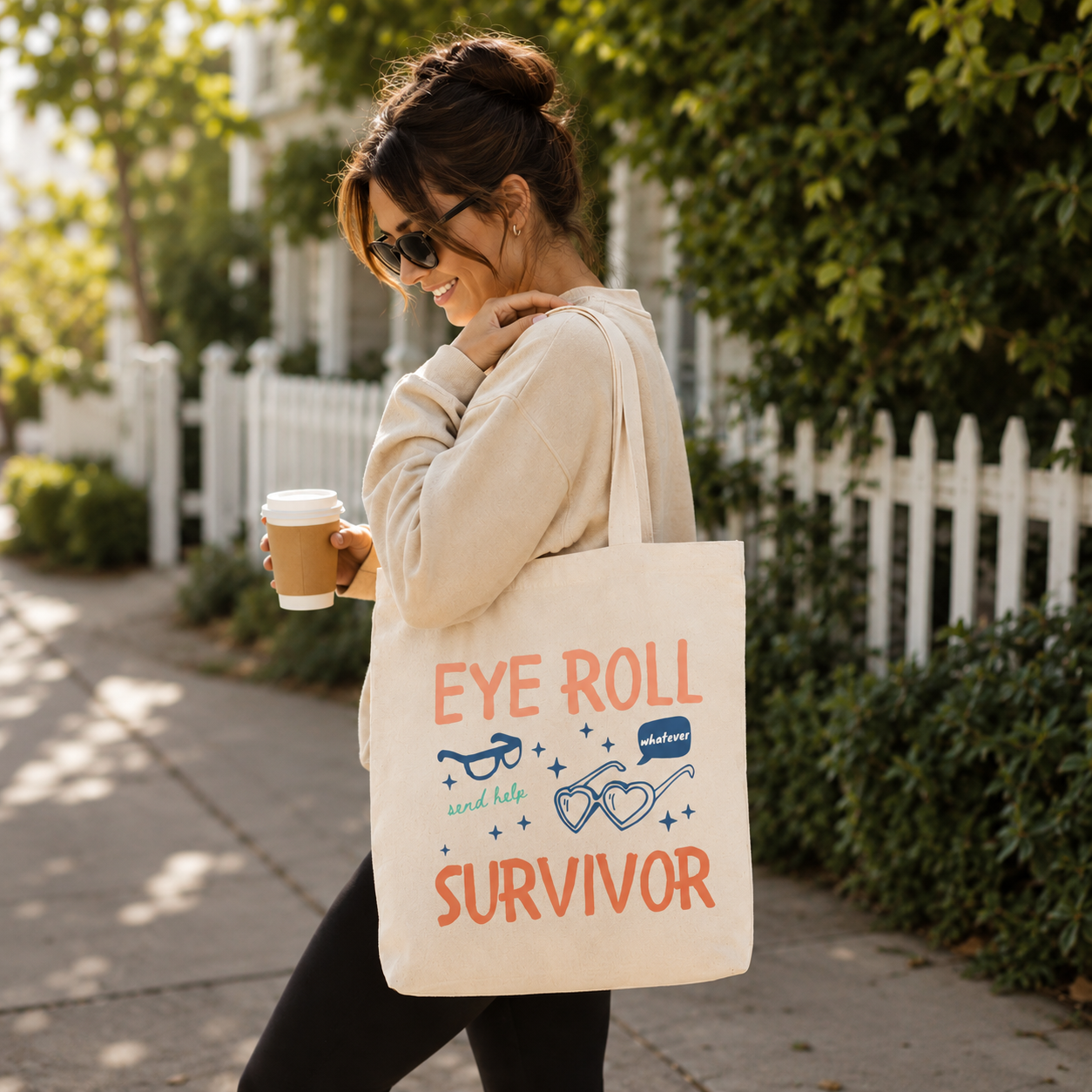 Eye Roll Survivor Tote Bag