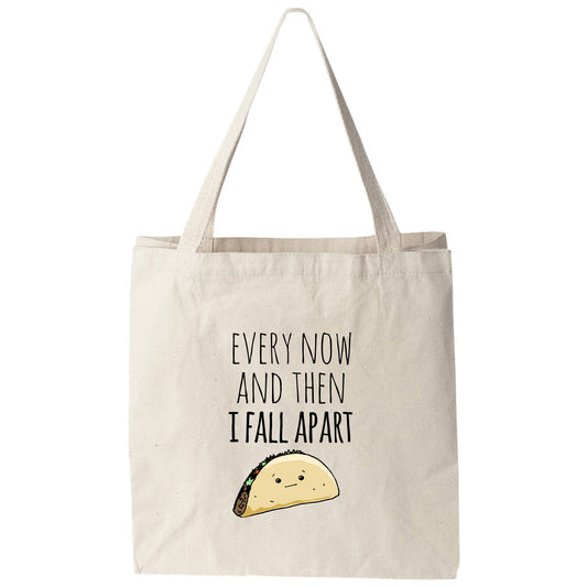 a tote bag with a picture of a taco on it