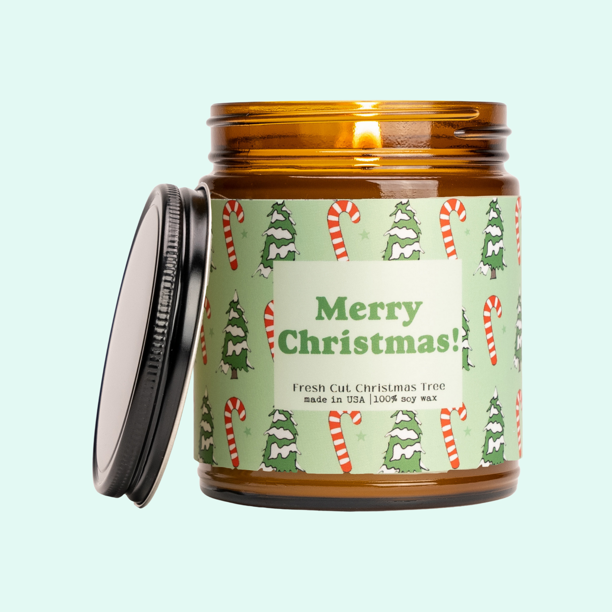 a jar with a candle inside of it