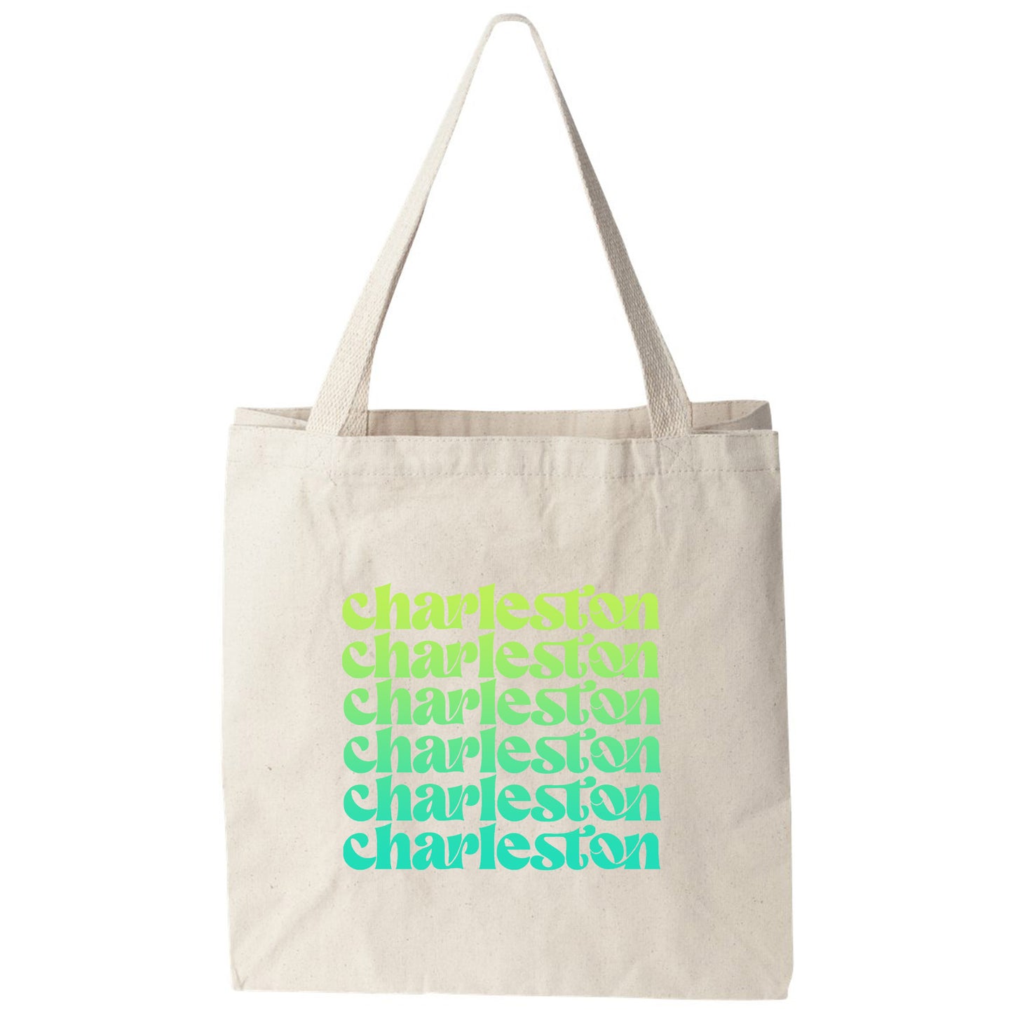 a tote bag with the words charleston on it