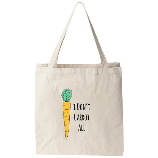 a tote bag with a picture of a carrot on it