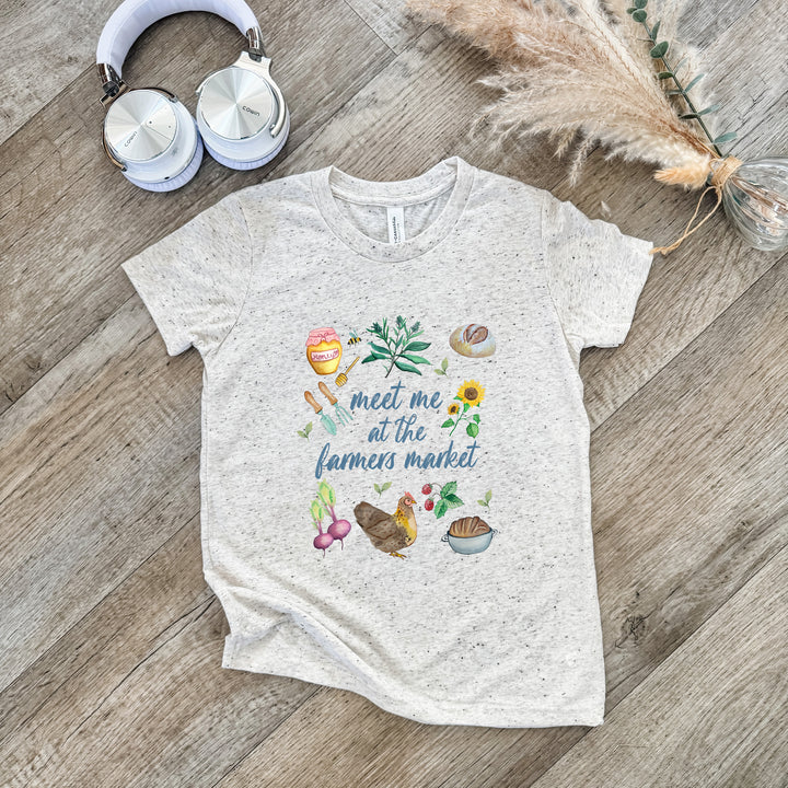 Meet Me At The Farmers Market - Kid's Tee - Oatmeal