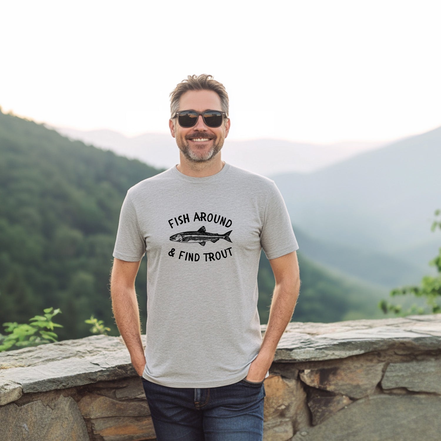 Fish Around + Find Trout - Men's / Unisex Tee