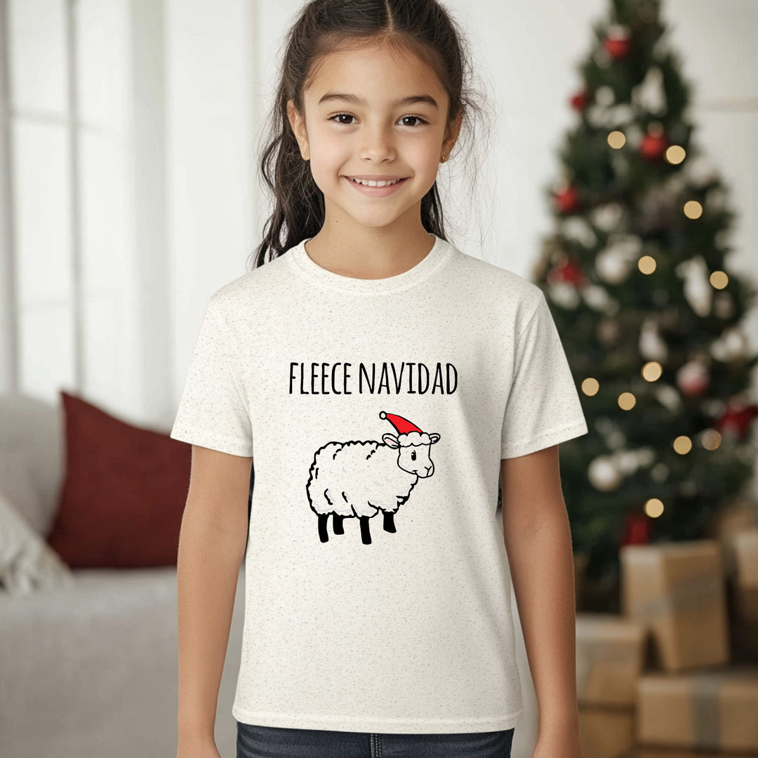 Fleece Navidad - Christmas Kid's Tee - Oatmeal